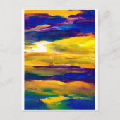 Starbright Sun Seascape Ocean Waves Art Briefkaart (Voorkant)