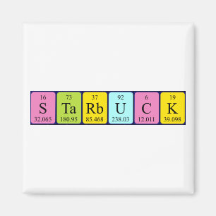 Starbuck periodieke lijstnaam magnet
