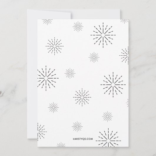 Starburst 1 Foto Roze Kerstkaart (Achterkant)