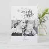 Starburst 1 Photo Holiday Card Feestdagenkaart (Staand voorkant)