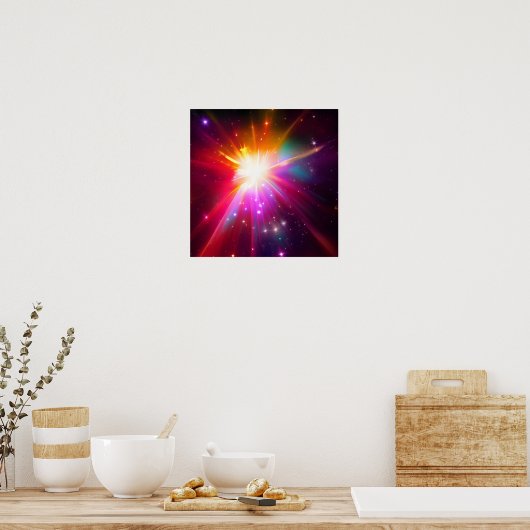 Starburst Achtergrond Poster (Keuken)