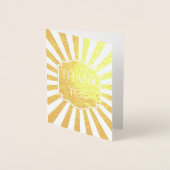 Starburst Afstuderen Dank u Foto Folie Kaarten (Voorkant)