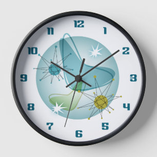 Starburst Atomic Google Wall Clock
