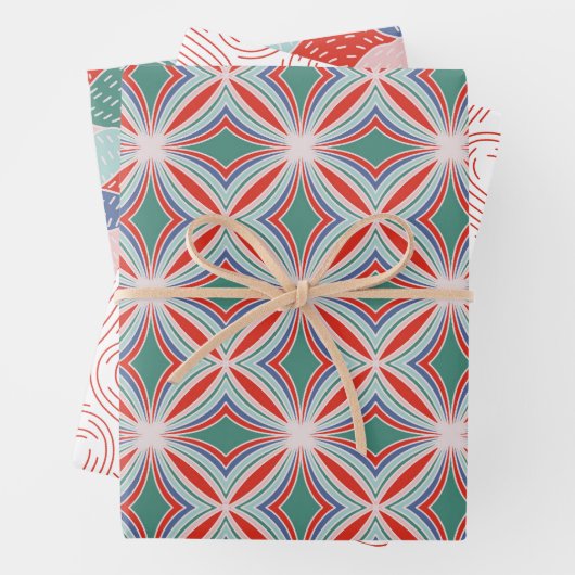 Starburst, bergen, racespoor S vorm Kerstmis Inpakpapier Vel (In situ)