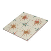 Starburst Blauwgroen Sinaasappel Bruin Tegeltje (Zijkant)