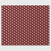 Starburst Burgundy en White Pattern Cadeaupapier (Vlak)