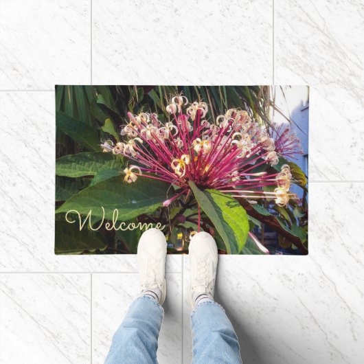 Starburst Clerodendrum Bloemen Deurmat (Binnen)
