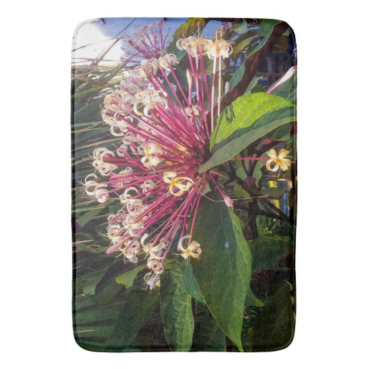 Starburst Clerodendrum Flowers Bath Mat (Voorkant Verticaal)