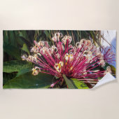 Starburst Clerodendrum Flowers Beach Towel Strandlaken (Voorkant)