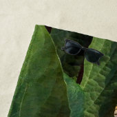 Starburst Clerodendrum Flowers Beach Towel Strandlaken (In situ)