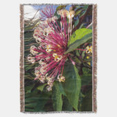 Starburst Clerodendrum Flowers Throw Blanket Deken (Voorkant Verticaal)