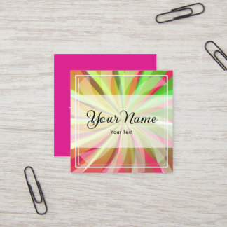 Starburst Color Business Card Vierkante Visitekaartje