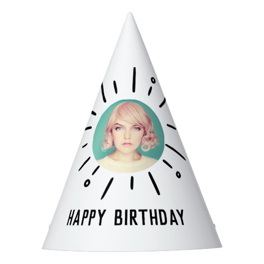 STARBURST | Custom Simple & Chic Photo Feesthoedjes (Voorkant)