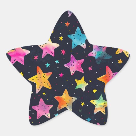 Starburst Dreams Ster Sticker (Voorkant)