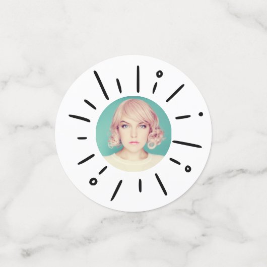 STARBURST | Editable Simple Fun Custom Photo Confetti (Kleine voorkant)