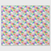 Starburst Eenhoorn Prinses Rainbow Cadeaupapier (Vlak)