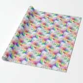 Starburst Eenhoorn Prinses Rainbow Cadeaupapier (Uitgerold)