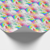 Starburst Eenhoorn Prinses Rainbow Cadeaupapier (Hoek)