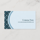 Starburst en Lines Mid Century Pattern Blue Visitekaartje (Achterkant)