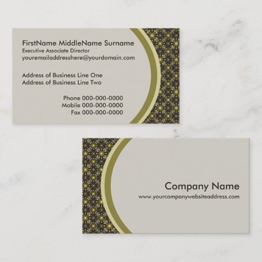 Starburst en Lines uit de middeleeuwse aarde Visitekaartje (Voorkant / Achterkant)