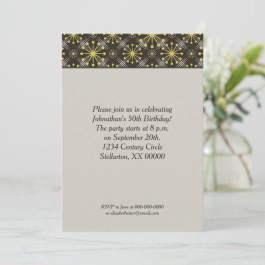 Starburst en Lines uit de middeleeuwse bruine retr Kaart (Staand voorkant)