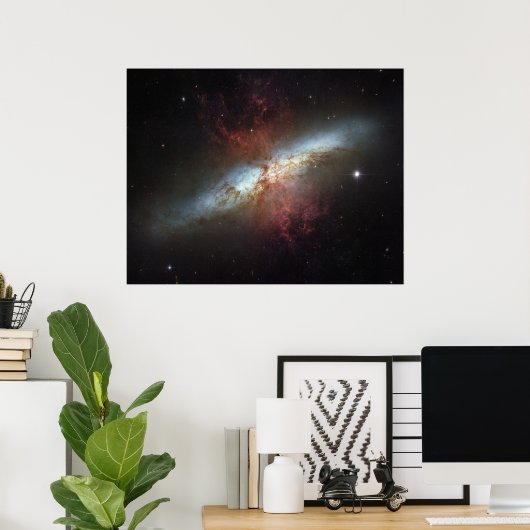 Starburst Galaxy M82 Poster (Thuiskantoor)