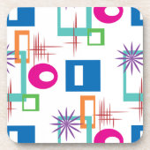 Starburst Geometric Multicolored Pattern Bier Onderzetter (Voorkant)