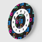 Starburst Geometric Multicolored Pattern Grote Klok (Hoek)