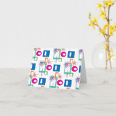 Starburst Geometric Multicolored Pattern Kaart (Gele Bloem)