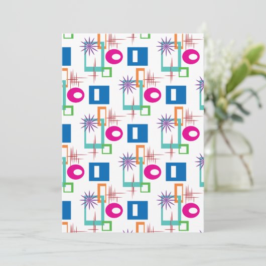 Starburst Geometric Multicolored Pattern Kaart (Staand voorkant)