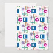 Starburst Geometric Multicolored Pattern Kaart (Voorkant / Achterkant)