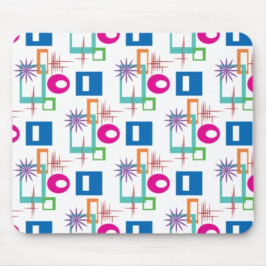 Starburst Geometric Multicolored Pattern Muismat (Voorkant)