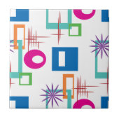 Starburst Geometric Multicolored Pattern Tegeltje (Voorkant)