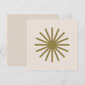 Starburst goud & linnen wit kaart (Voorkant / Achterkant)