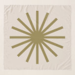 Starburst goud & linnen wit sjaal<br><div class="desc">Retro Mid Century Modern Atomic Age Starburst in linnen wit en goud.</div>