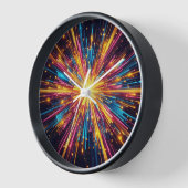 Starburst houten zwart Lijst analoge klok (Hoek)