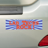 STARBURST LAB TECHS ROCK (LABORATORIUMWETENSCHAPPE BUMPERSTICKER (Op auto)