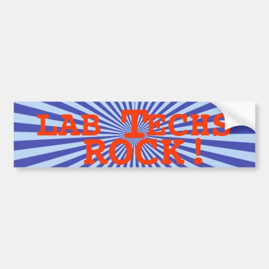 STARBURST LAB TECHS ROCK (LABORATORIUMWETENSCHAPPE BUMPERSTICKER (Voorkant)