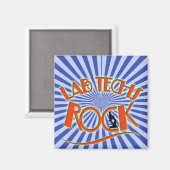 STARBURST LAB TECHS ROCK (LABORATORIUMWETENSCHAPPE MAGNEET (Voorkant / Achterkant)