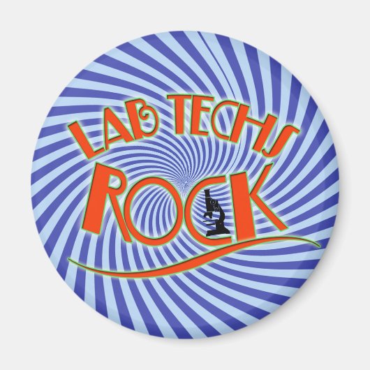 STARBURST LAB TECHS ROCK (LABORATORIUMWETENSCHAPPE MAGNEET (Voorkant)