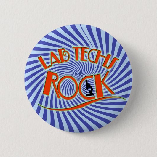 STARBURST LAB TECHS ROCK (LABORATORIUMWETENSCHAPPE RONDE BUTTON 5,7 CM (Voorkant)