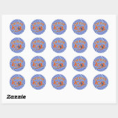 STARBURST LAB TECHS ROCK (LABORATORIUMWETENSCHAPPE RONDE STICKER (Vel)