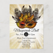 Starburst Masquerade Party Masker Briefkaart (Voorkant)