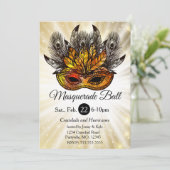 Starburst Masquerade Party Masker Kaart (Staand voorkant)