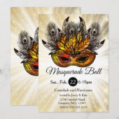 Starburst Masquerade Party Masker Kaart (Voorkant / Achterkant)