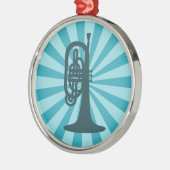 Starburst Mellophone Clef-Ornament Metalen Ornament (Links)