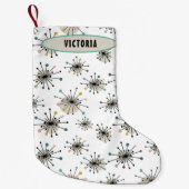 Starburst met naam moderne mediane feestdag kleine kerstsok (Voorkant)