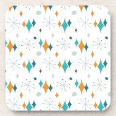 Starburst Mid Century Modern patroon Bier Onderzetter (Voorkant)