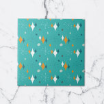 Starburst Mid Century Modern Patroon in Blauwgroen Tegeltje<br><div class="desc">Dit abstracte retro-ontwerp combineert een middeneeuws starburst en moderne vormen en weerspiegelt retro  vibes. Ideaal voor mensen die van de retro en  esthesie houden.</div>