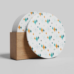 Starburst Mid Century Modern patroon Zandsteen Onderzetter